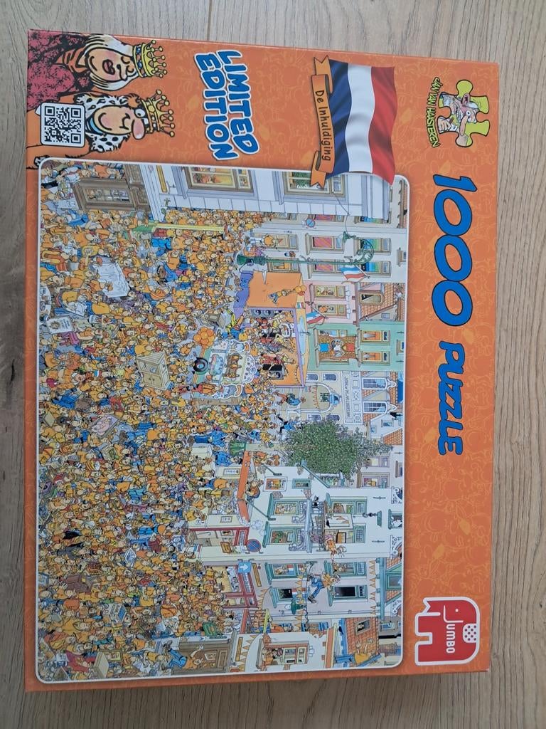 Jan van Haasteren puzzel De Inhuldiging 1000 stukjes, Ophalen, 500 t/m 1500 stukjes, Gebruikt