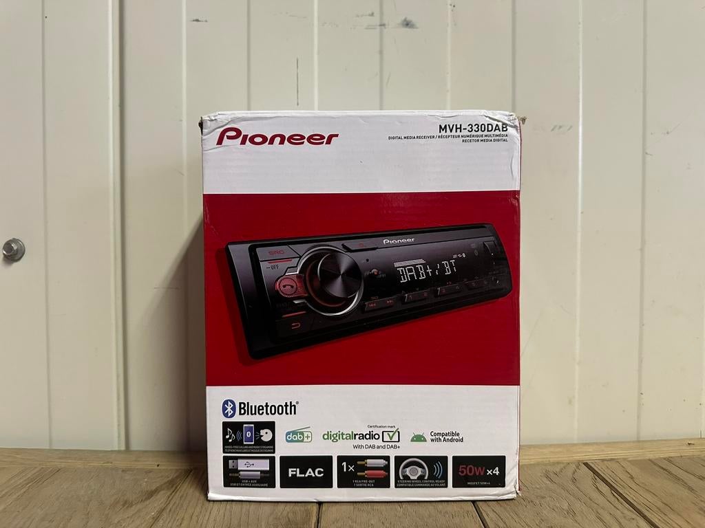 Pioneer MVH-330DAB - zwart - auto radio met dab, Ophalen of Verzenden, Zo goed als nieuw