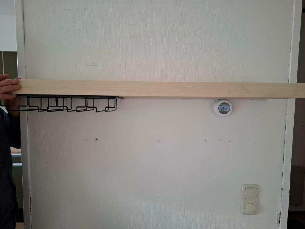 zwevende plank met glashouder, Ophalen, Zo goed als nieuw