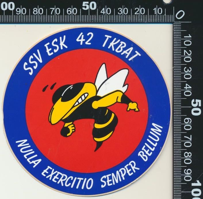 Sticker: SSV ESK 42 TKBAT - Nulla Exercitio Semper Bellum, Verzamelen, Ophalen of Verzenden, Zo goed als nieuw, Bedrijf of Vereniging