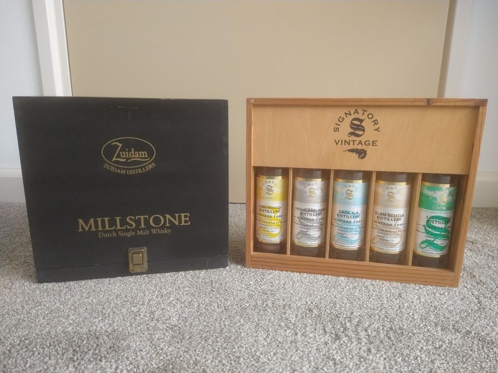 Houten wisky sets (leeg) voor de verzamelaar., Ophalen of Verzenden
