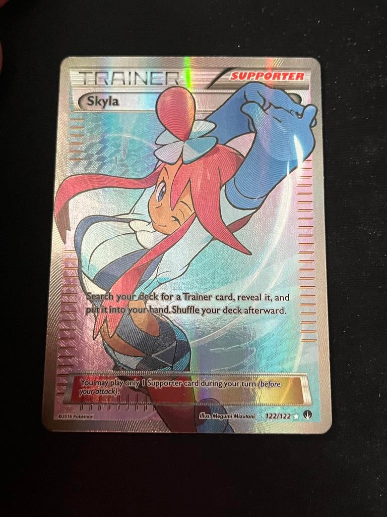 Skyla Full Art Trainer XY Breakpoint 122/122 NM, Ophalen of Verzenden, Zo goed als nieuw, Losse kaart, Foil