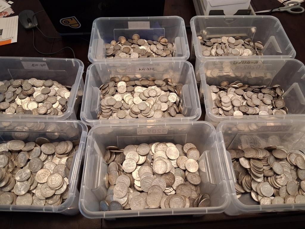 Kilo puur zilver is 1389 gram Juliana Zilver 720/1000, Postzegels en Munten, Munten | Nederland, Ophalen, Koningin Juliana, Zilver