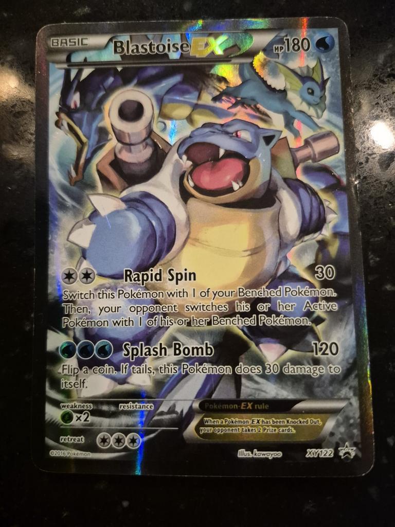 Blastoise EX XY122, promo kaart normale grote. HP €130., Hobby en Vrije tijd, Verzamelkaartspellen | Pokémon, Ophalen of Verzenden