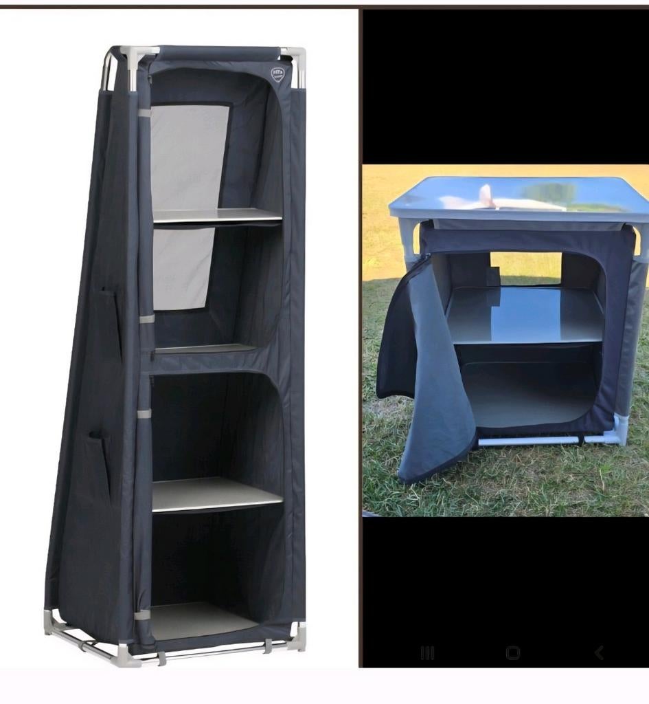 2x campingkast Defa schuine 4vaks  + Base camp 2 vaks ⛺️🏕, Caravans en Kamperen, Ophalen, Gebruikt, Campingkast