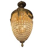 Franse zakkroonluchter in rococostijl, druppelvorm., Ophalen of Verzenden