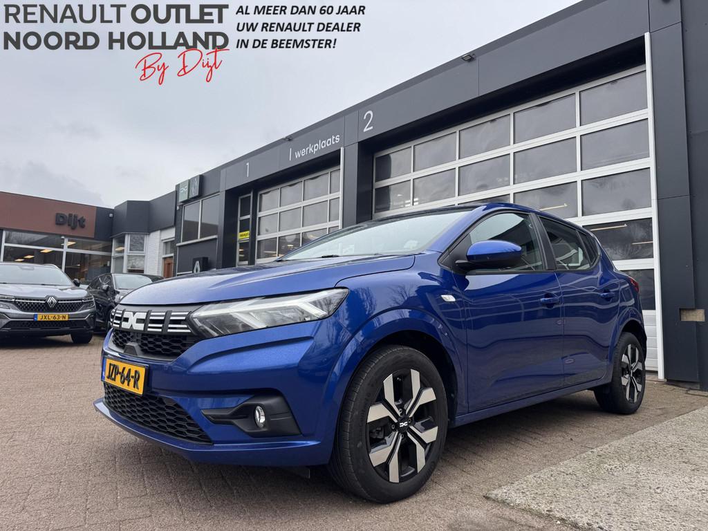 Dacia Sandero 1.0 TCe 90 Journey Automaat!, Auto's, Dacia, Stof, Gebruikt, Euro 6, Blauw
