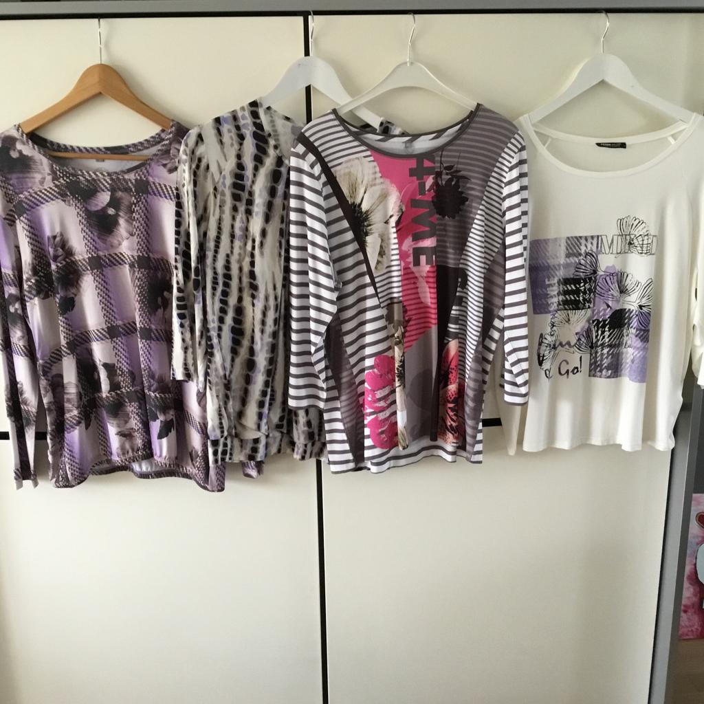 4 nieuwe shirts met driekwart mouwen maat 42, Paars, Maat 42/44 (L), Nieuw, Ophalen of Verzenden