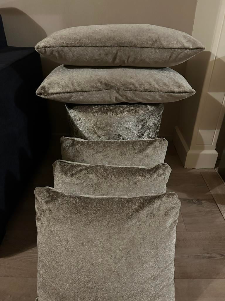 Kussenset incl poef, Huis en Inrichting, Ophalen, Zo goed als nieuw, Vierkant