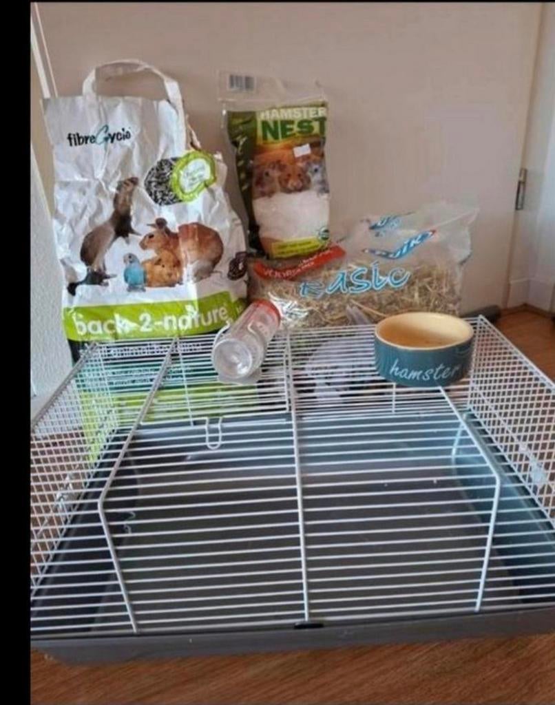 Hamsterkooi met veel toebehoren, Minder dan 60 cm, Kooi, Minder dan 75 cm, Ophalen of Verzenden