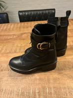 Notre V enkellaars boots zwart leer 38, Ophalen of Verzenden, Zo goed als nieuw, Zwart