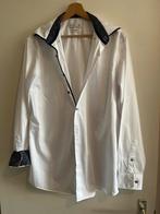 Heren overhemd lang mouw wit met print, Ophalen, Zo goed als nieuw, Wit, Halswijdte 39/40 (M)