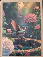 Glitter puzzel colibri, 1000 stukjes + poster, Hobby en Vrije tijd, Ophalen of Verzenden, 500 t/m 1500 stukjes, Zo goed als nieuw