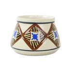 Abstracte Belgische Art Deco Vaas AMC Wit Blauw Zwart Craque, Antiek en Kunst, Ophalen of Verzenden