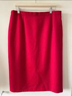 Prachtige vintage rode kokerrok — maat 46, zuiver scheerwol, Maat 46/48 (XL) of groter, Ophalen of Verzenden, Zo goed als nieuw