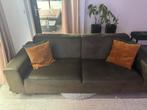 Luxe bank microleer - groen - 3-zits bank, Ophalen, Driepersoons, 75 tot 100 cm, Zo goed als nieuw