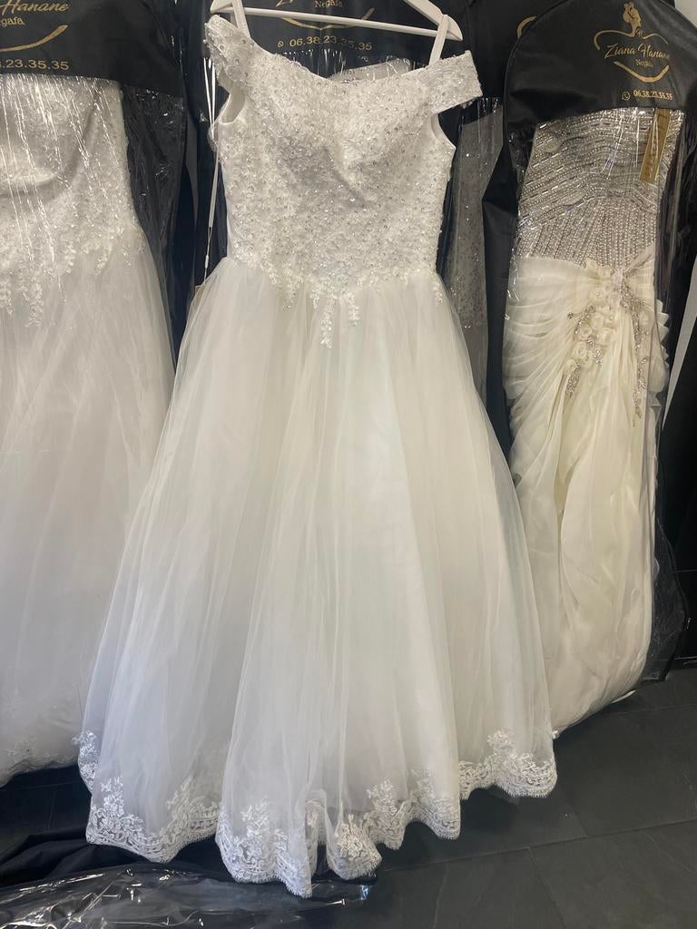 Elegante bruidsjurk maat 38/40, Ophalen of Verzenden, Zo goed als nieuw, Wit, Trouwjurk