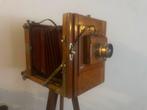 Antiek houten Studio/Platencamera op statief, Ophalen of Verzenden