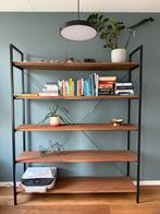 Industrieel wandrek van metaal en hout, Ophalen, Gebruikt