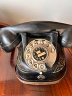 Antieke Zwarte Telefoon met Draaischijf, Ophalen