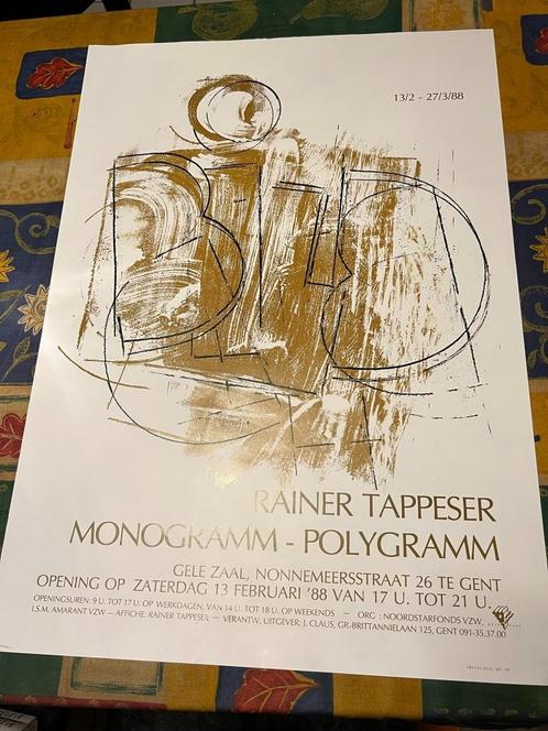 Vintage poster Rainer Tapesser, Monogramm -Polygramm 1988, Verzamelen, Posters, Gebruikt, Reclame, Deurposter of groter, Rechthoekig Staand