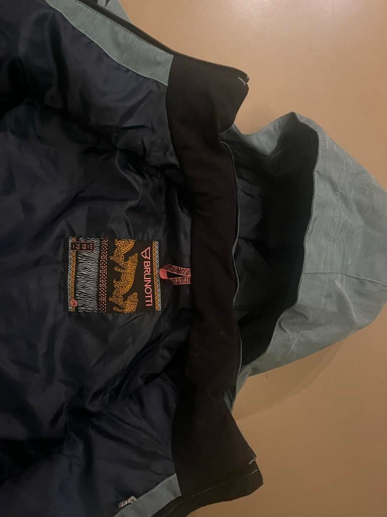 Brunotti Ski Jas Groen-Zwart Maat 176/S, Ophalen, Gedragen, Maat 46 (S) of kleiner, Groen
