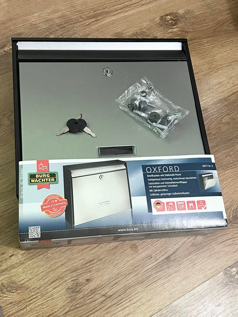 RVS  Wandbrievenbus Burg Wächter Oxford 6877 B+S, Ophalen of Verzenden, Nieuw, Staal, Wandbrievenbus
