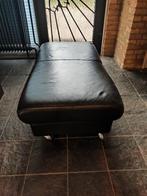 Bankje wielen zwenkwielen bruin lederlook, Ophalen, Gebruikt, Overige maten, Minder dan 75 cm