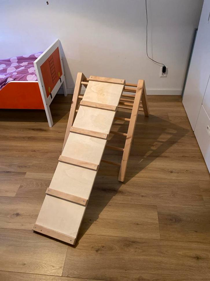 Montessori Klimdriehoek met Plank, Kinderen en Baby's, Speelgoed | Houten speelgoed, Zo goed als nieuw, Ophalen