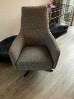 Grijze draaifauteuil, Huis en Inrichting, Fauteuils, Gebruikt, Minder dan 75 cm, Ophalen of Verzenden, Stof