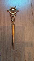 Schaaltje flesopener briefopener van koper, Ophalen of Verzenden