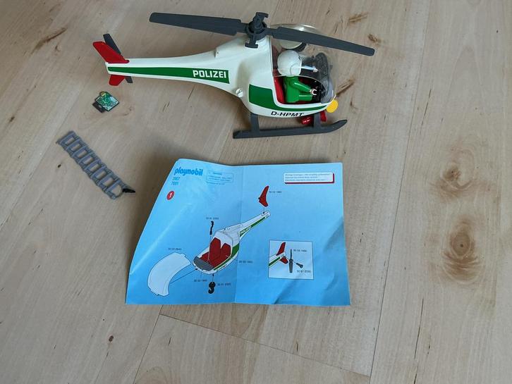 Playmobil Politie Helikopter 3907 - Compleet, Kinderen en Baby's, Speelgoed | Playmobil, Gebruikt, Complete set, Ophalen of Verzenden