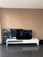 TV Kast met ingebouwd lichtsysteem | hoogglans wit, 25 tot 50 cm, 200 cm of meer, 100 tot 150 cm, Zo goed als nieuw