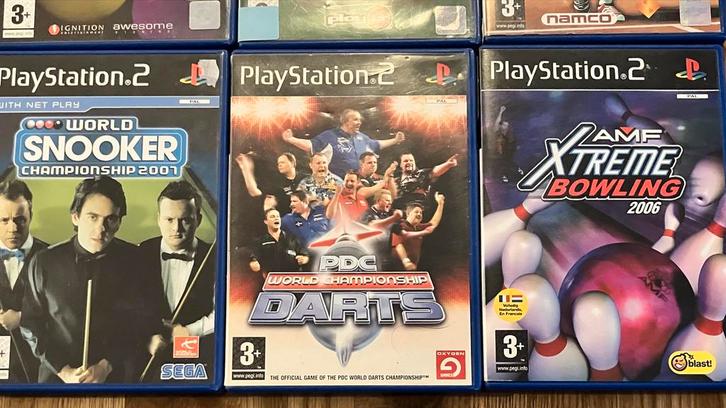 PS2 Sport Games - Snooker, Darts, Bowling, Tennis, Spelcomputers en Games, Games | Overige, Gebruikt, Sport, 1 speler, Vanaf 3 jaar