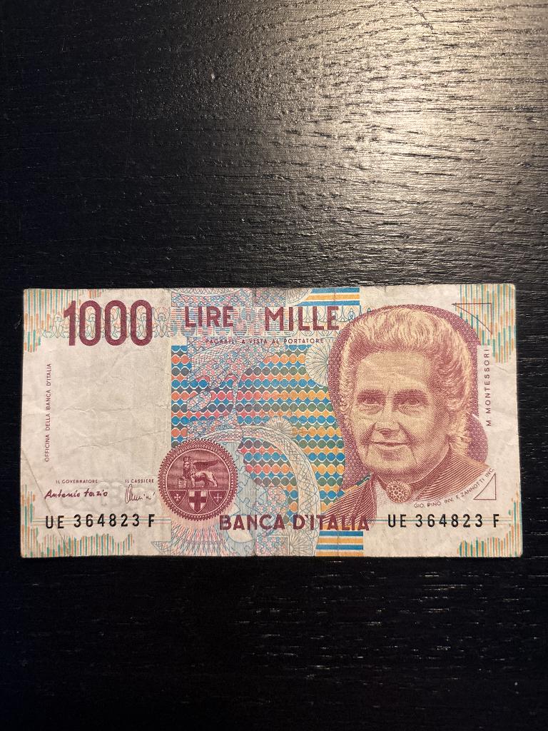 Italië 1000 Lire, Postzegels en Munten, Bankbiljetten | Europa | Niet-Eurobiljetten, Ophalen of Verzenden, Italië, Los biljet