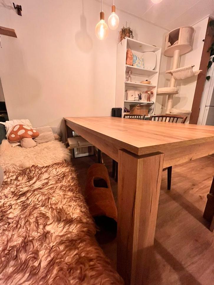 Uitschuifbare eettafel 90x190/280, Huis en Inrichting, Complete eetkamers, Zo goed als nieuw, Minder dan 4 stoelen, Ophalen