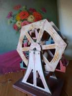 Oud Blikken Reuzenrad op houten paneel, Ophalen of Verzenden