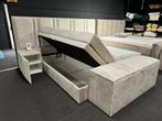 Voorraad | Luxe Bed / Boxsprings Met Opbergruimte - Utrecht, Ophalen, Eric Kuster, Modern, Velvet, Bouclé, 200 cm, 160 cm