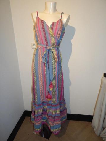 Nema resort wear wrapdress maxi dress kleurrijk klossen M beschikbaar voor biedingen