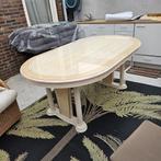 Eettafel en rotan stoelen met kussen, Huis en Inrichting, Tafels | Eettafels, Gebruikt, Ophalen of Verzenden