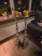 Staande Barok kandelaars, Huis en Inrichting, Woonaccessoires | Kandelaars en Kaarsen, Ophalen, Gebruikt, Kandelaar, Metaal