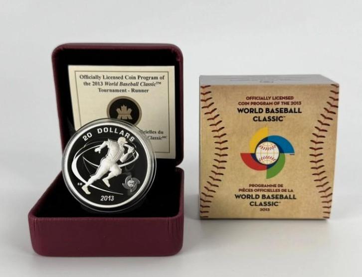 Canada - 20 dollars World Baseball Classic 2013 - Runner, Postzegels en Munten, Munten | Amerika, Setje, Noord-Amerika, Zilver