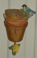 Km20 koelkastmagneet vogeltje op bloempot, Ophalen of Verzenden, Gebruikt