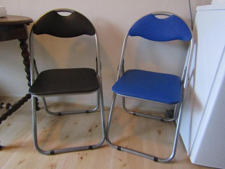 4x klapstoel / set stoelen inklapbaar, Huis en Inrichting, Stoelen, Zo goed als nieuw, Vier, Leer, Overige materialen, Ophalen