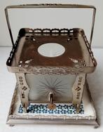 Art-deco vierkant theelichtje met geetst glas, Ophalen of Verzenden