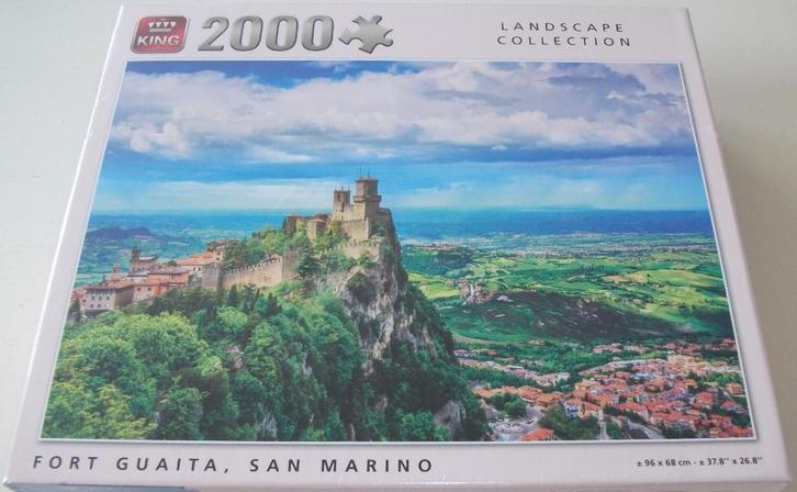 Puzzel *** FORT GUAITA, SAN MARINO *** 2000 stukjes *NIEUW*, Hobby en Vrije tijd, Denksport en Puzzels, Nieuw, Legpuzzel, Meer dan 1500 stukjes