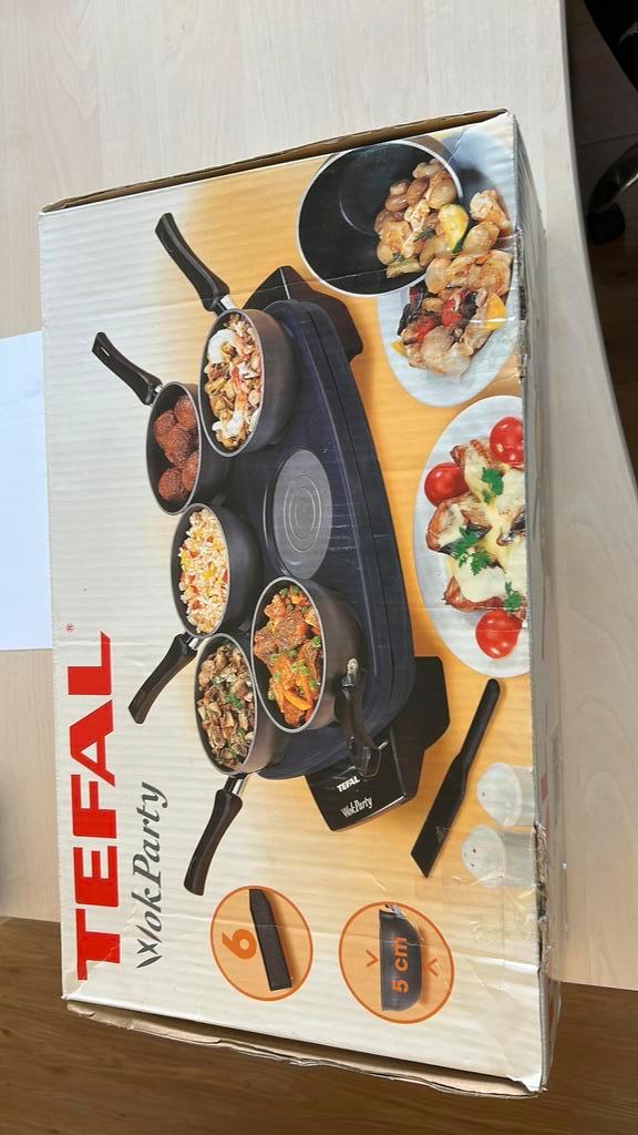Wok party Tefal, Witgoed en Apparatuur, Gourmetstellen, Gebruikt, 4 t/m 7 personen, Ophalen