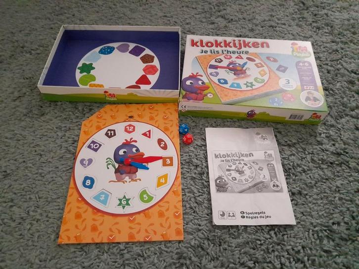 JUMBO KLOK LEREN KIJKEN BORDSPEL, Hobby en Vrije tijd, Gezelschapsspellen | Bordspellen, Zo goed als nieuw, Een of twee spelers