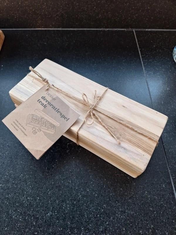 Decoratiespel teak nieuw, Ophalen of Verzenden, Nieuw