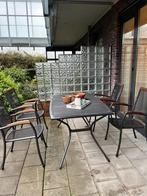Complete ijzeren tuinset, Tuin en Terras, Ophalen, Gebruikt, Eettafel, Tuinset